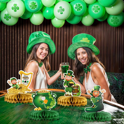 KatchOn, St Patricks Day Centerpiece - Pack of 12 | Leprechaun St Patricks Day Decorations Centerpieces | St Patricks Day Decorations for Table | Leprechaun Decorations | St Patricks Day Decor