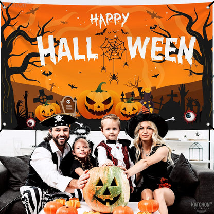 KatchOn Happy Halloween Banner 72x44 Inch