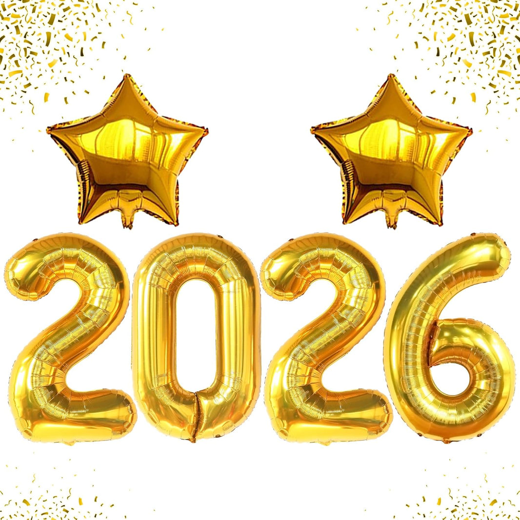 Katchon, Giant Gold 2026 Number Balloons - 40 Inch | Graduation Balloons 2026 Balloon Numbers | Gold Balloon for Graduation Decorations 2026 Grad Party Decorations 2026 Graduation Decor