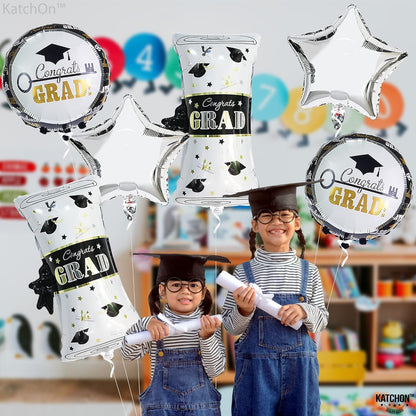 KatchOn, Huge Congrats Grad Balloon - Pack of 6, 28 Inch | Graduation Mylar Balloons, Kindergarten Graduation Party Decorations 2026 | Graduation Balloons Class of 2026, Graduation Photo Backdrop