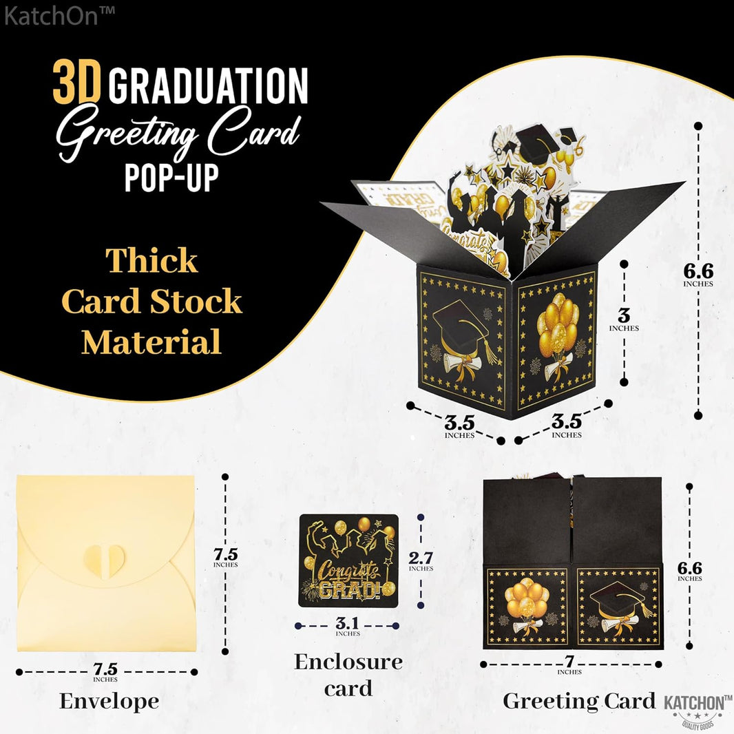 KatchOn, Graduation Pop Up Card 2026-8.2x7.9 Inch | 3D Graduation Cards | Congratulations Cards with Envelopes, Graduations Cards Box, Grad Party Favors, Graduation Decorations 2026