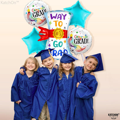 Graduation Decorations 2026 | Kindergarten Graduation Balloons - Pack 5 | Congrats Grad Balloon, Kindergarten | Pre K Graduation Decorations, Pre School Graduation Decorations, KatchOn