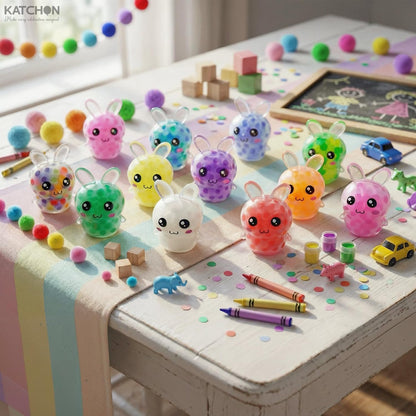KatchOn, 12 Pcs Easter Squishy Toys, Easter Basket Stuffers, Easter Egg Fillers, Squeeze Toys, Fidget Toys for Adults, Easter Party Favors, Squishy Stress Ball Bunny Toys for Easter Decor