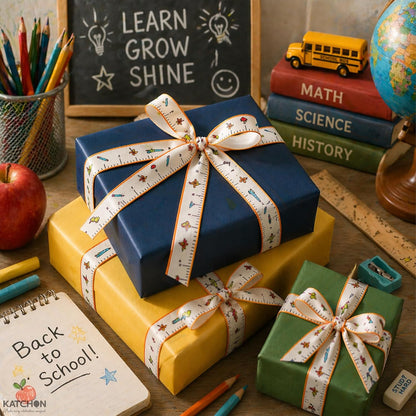 KatchOn Back to School Ribbon for Crafts -65 Yards, Back to School Supplies