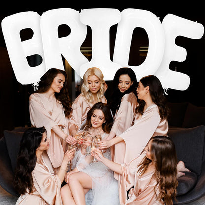 KatchOn, Large Bride Balloons White - 40 Inch | Bride White Balloon Letters, Bachelorette Party Decorations | Bride Balloons Bachelorette for Wedding Decorations | Bride Decorations, Bridal Shower