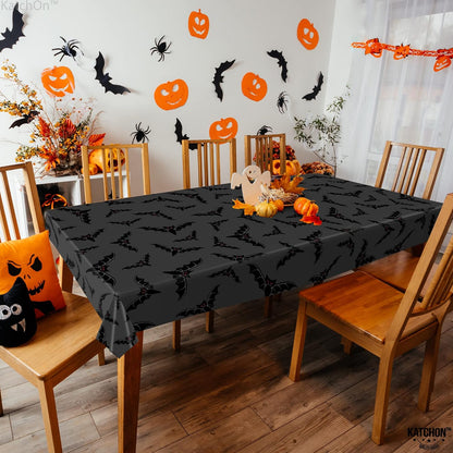 KatchOn Bat Halloween Tablecloth Plastic 54x90 Inch, Pack of 3