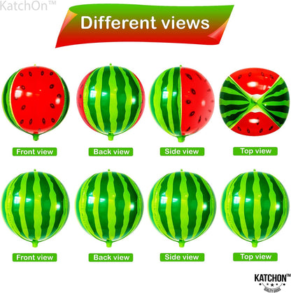 KatchOn, Huge Watermelon Balloons, Watermelon Party Decorations - 22 Inch | Fruit Balloons for Summer Party Decorations | One In A Melon Decoration for Watermelon Birthday Decoration