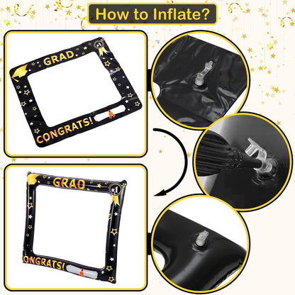 KatchOn, Inflatable Graduation Photo Booth Frame 2026 - Big, 30 Inch | Graduation Photo Booth Props 2026 | Graduation Props 2026 for Photoshoot | Graduation Decorations 2026, Grad Party Supplies