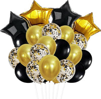 KatchOn, 2026 Graduation Balloons Set - Pack of 31 | Black and Gold Star Balloons, Latex Balloons for Grad Party Decorations | Black and Gold Graduation Decorations 2026 For Class of 2026 Decorations