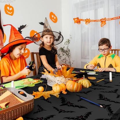 KatchOn Bat Halloween Tablecloth Plastic 54x90 Inch, Pack of 3