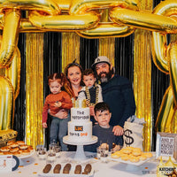 KatchOn, Gold Chain Balloons Garland - Giant 40 Inch, Pack of 12 | Gold Chain Link Balloons for 90s Party Decorations | Hip Hop Party Decorations | Chain Balloons Gold for Buchona Party Decorations