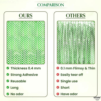 KatchOn, Green & White Foil Fringe Curtains - 3.2x6.5 Feet, Pack of 2 - St Patricks Day, Graduation