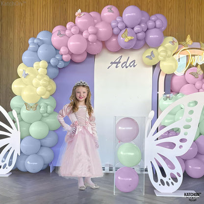 KatchOn, Pastel Balloons Garland Kit - Huge, Pack of 130 | Pastel Rainbow Balloon Garland for Unicorn Party Decorations | Latex Macaron Balloons for Wedding, Baby Shower, First Birthday Decorations