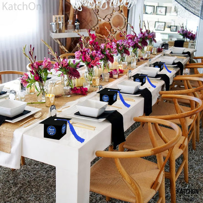 KatchOn, Congrats Grad Graduation Candy Boxes - Huge, Pack of 25 | Blue Graduation Decorations Class of 2024 | Graduation Party Favors 2024 | Graduation Goodie Bags 2024, Graduation Table Decorations