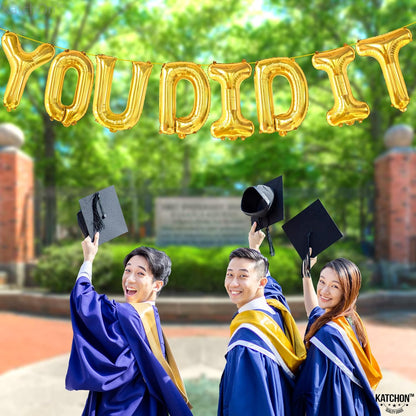 KatchOn, Gold You Did It Balloons - 16 Inch | You Did It Foil Balloon Banner For Graduation Decorations 2026 | Gold Graduation Balloons For Class of 2026 | Grad Party Decorations 2026