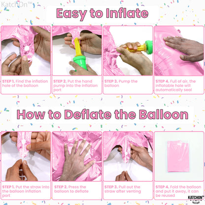 KatchOn, Giant Light Pink Number 9 Balloon - 40 Inch | Foil 9 Birthday Balloon for 9th Birthday Decorations | 9th Anniversary Decoration | Pink Party Decoration