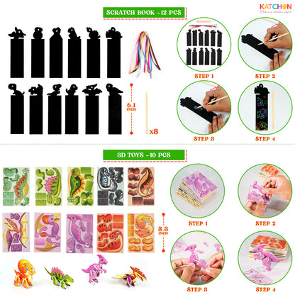 KatchOn, 192PCS Dinosaur Party Favors | Halloween Party Favors for Kids 4-8, Goodie Bags Stuffers | Pinata Stuffers, Carnival Prizes, Birthday Gifts | Kids Party Favors, Halloween Party Supplies