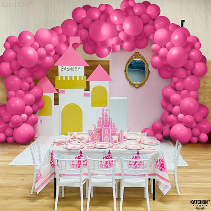 KatchOn, 144 Pcs Fuchsia Pink Balloons Arch Kit - Different Sizes 18, 12, 10, 5 Inches | Birthday Balloons Kit, For Birthday Decorations | Graduation Decorations 2025