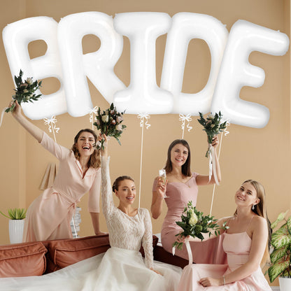 KatchOn, Giant Bride Balloons White - 40 Inch | Bachelorette Party Decorations | White Bride Balloon for Bridal Shower Decorations | Bridal Shower Balloon | Bachelorette Balloons