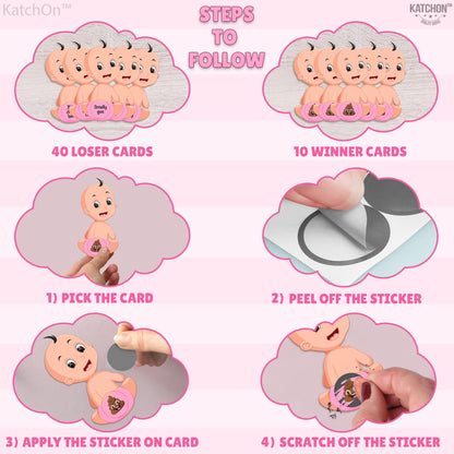 KatchOn, Baby Shower Scratch Off Game for Guest - 50 Cards, Baby Scratch Off Game | Gender Reveal Games  for Guest, Baby Shower Decorations | Scratch Off Baby Shower Games, Gender Reveal Decorations