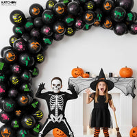 KatchOn Black Halloween Balloons 12 inch, Pack of 72