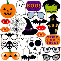 KatchOn Scary Halloween Photo Booth Props, Pack of 22