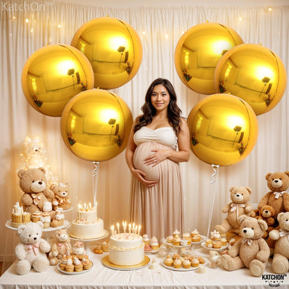 KatchOn, Large Gold Foil Balloon - 22 Inch, Pack of 6 | Gold Grad Balloons, Grad Party Decorations | Gold Birthday Decorations | Graduation Decorations 2025