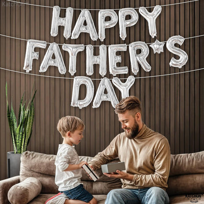 KatchOn, Happy Fathers Day Balloon – 16-Inch | Happy fathers day banner for Fathers Day Decorations | Fathers Day Sign for father's day decorations | Photo Booth Backdrop