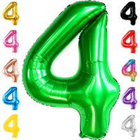 KatchOn, Dark Green Number 4 Balloons - 40 Inch | 4 balloon Green for Birthdays | 4th Birthday Balloons Boy, 4th Birthday Decorations for Boys | 4 balloon number for Anniversary Decorations