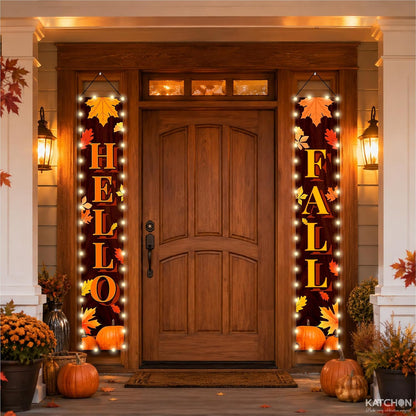 KatchOn, Fall Banner with Lights - 71x12 Inch | Fall Decorations for Home