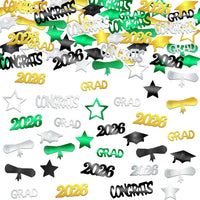 KatchOn, Congrats Grad Confetti 2026 - Pack of 1000, Green and Gold Graduation Decorations 2026 Graduation Confetti for Class of 2026 Decorations, 2026 Graduation Decorations, Graduation Party Decor