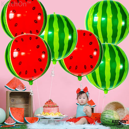 KatchOn, Huge Watermelon Balloons, Watermelon Party Decorations - 22 Inch | Fruit Balloons for Summer Party Decorations | One In A Melon Decoration for Watermelon Birthday Decoration