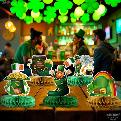 KatchOn, St Patricks Day Centerpiece - Pack of 12 | Leprechaun St Patricks Day Decorations Centerpieces | St Patricks Day Decorations for Table | Leprechaun Decorations | St Patricks Day Decor