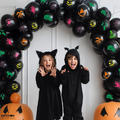 KatchOn Black Halloween Balloons 12 inch, Pack of 72