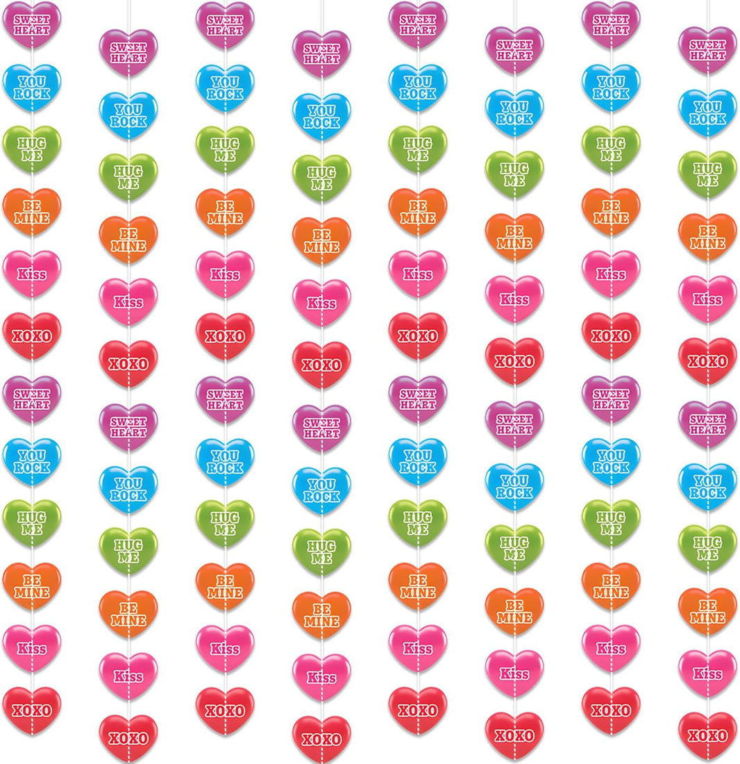 KatchOn, Multicolor Pride Conversation Hearts Decorations - Pack of 8, No DIY | Pride Decorations | Conversation Hearts Garland, Pride Month Decorations, Valentines Decorations