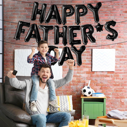 Katchon, Happy Fathers Day Balloon – 16-inch | Happy Fathers Day Banner For Fathers Day Decorations | Fathers Day Sign For Father's Day Decorations | Photo Booth Backdrop
