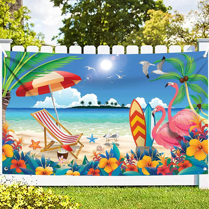 KatchOn XtraLarge Beach Photo Backdrop - 72x44 Inch Beach Party Decorations | Summer Backdrop| luau Party Decorations, Summer Party Decorations, Hawaiian Party Decorations