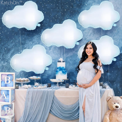KatchOn, Huge Clouds Balloon Set - 30 Inch, Pack of 5 | Clouds Party Decorations | On Cloud 9 Bachelorette Decorations | Baby Shower Decoration | Cloudbabies Decoration | On Cloud 9 Balloons