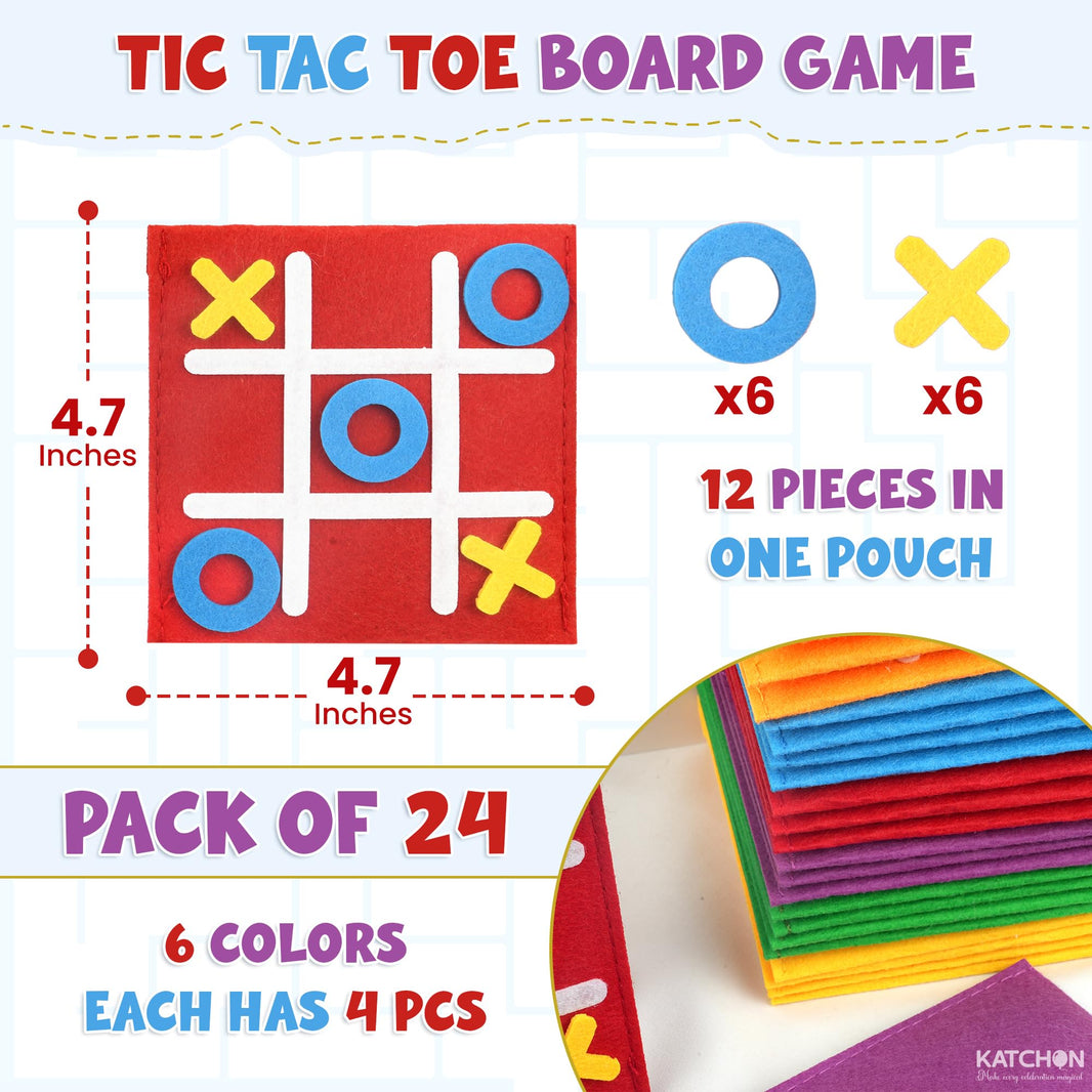 KatchOn, Tic Tac Toe Game for Kids - Pack of 24 | Halloween Party Favors for Kids 4-8, Thanksgiving Goodie Bag Stuffers, Travel Games for kids, Classroom Prizes | Strategic Board games, Birthday Gifts