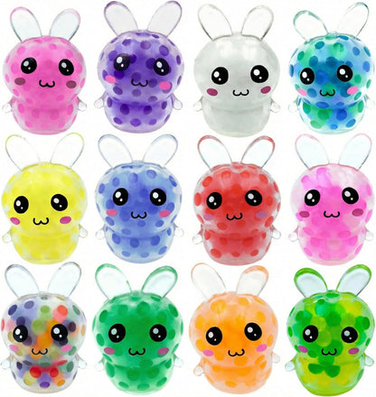 KatchOn, 12 Pcs Easter Squishy Toys, Easter Basket Stuffers, Easter Egg Fillers, Squeeze Toys, Fidget Toys for Adults, Easter Party Favors, Squishy Stress Ball Bunny Toys for Easter Decor