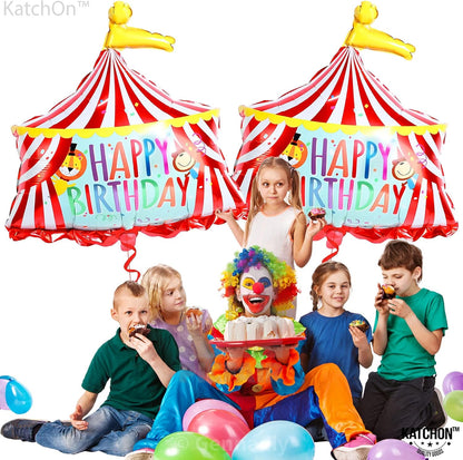 Katchon, Circus Tent Carnival Balloons - Gaint 30 Inch, Pack of 2 | Carnival Theme Party Decorations | Circus Balloons for Carnival Decorations | Birthday Party decorations | carnival Games