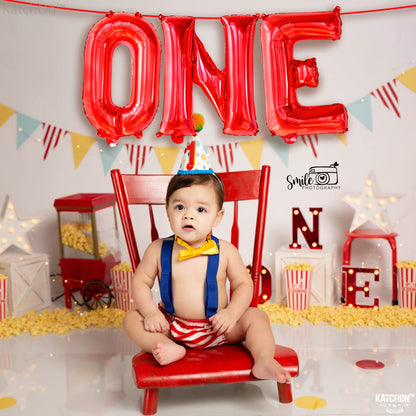 KatchOn, Big Red One Balloon for First Birthday - 16 Inch | One Balloons, Foil Balloon for Berry First Birthday Decorations | 1st Bday Decoration for Boy, Girl | 1st Anniversary Decorations