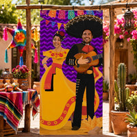 Katchon, Cinco de Mayo Couple Photo Door Banner - 5.97x 2.99feet | Fiesta Theme Photography Backdrop, Fiesta Photo Booth Background for Mexican Theme Birthday Party Supplies, Mexican Decorations