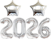Katchon, Giant 2026 Balloons silver - 40 Inch | 2026 Graduation Decorations, Star Foil Balloons for Grad Party Decoration 2026, Graduation Decor, Graduation Balloons, Graduation Party Decorations 2026