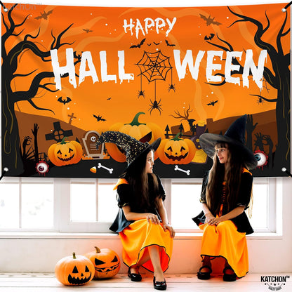 KatchOn Happy Halloween Banner 72x44 Inch