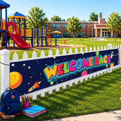 KatchOn Welcome Back Banner For School 120x20 Inch