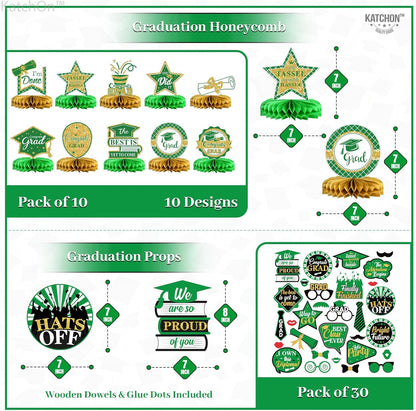 Graduation Decorations 2026, Graduation Decorations Class of 2026 - Pack of 168, Serve 25 | Glitter Congrats Grad Banner, 2026 Graduations Party Decorations | Grad Photo Props, KatchOn