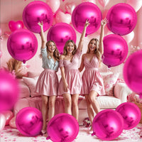 KatchOn, Large Hot Pink Balloons - 22 Inch, Pack 12 | Hot Pink Mylar Balloons for Hot Pink Party Decorations | Hot Pink Foil Balloons | Hot Pink Galentines Balloons for Galentines Day Decorations