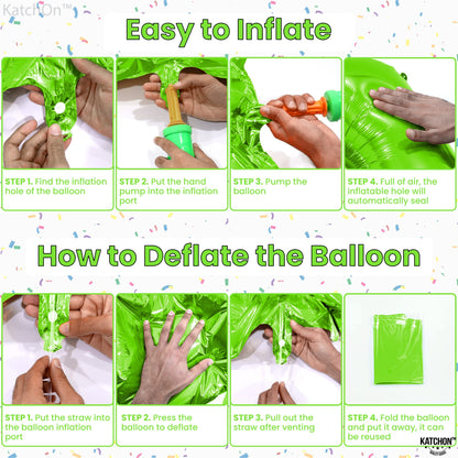 KatchOn, Light Green 5 Balloon Numbers - 40 Inch | Balloons for 5th Birthday Decorations for Boys | 5th Birthday Balloons | Dinosaur Party Decoration | Number Balloons for Anniversary Decorations