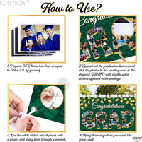 KatchOn, Congratulations Graduation Photo Banner - 72x44 Inch | Personalized Graduation Banner, Graduation Decorations Class of 2026 | Green Graduation Backdrop for 2026 Graduation Decorations 2026